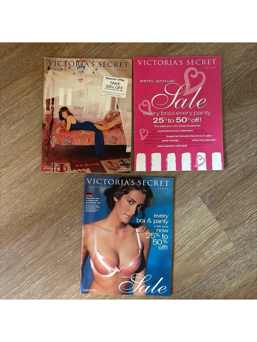 Vintage Victoria’s Secret Catalog Lot 1997 Summer London Semi-Annual Sale x3